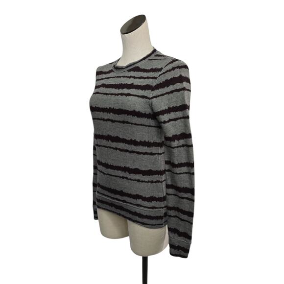 A.L.C. Conolo Knit Gray Purple Striped Pullover Crewneck Long Sleeve Size XS - Picture 8 of 9
